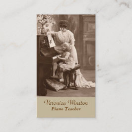 Antike Bild-Klavier-Lehrer-Visitenkarte Visitenkarte