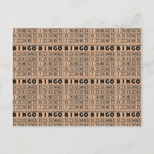 antike Bingo-Karten Postkarte