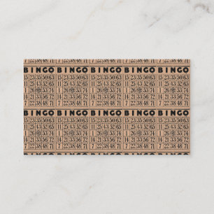 antike Bingo-Karten Visitenkarte