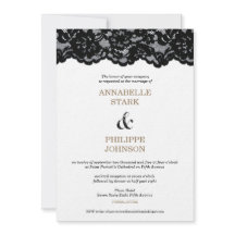 Antike Black Lace Wedding Collection:Einladung