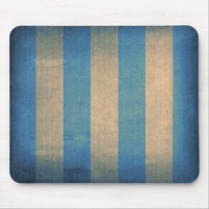 Antike blaue gestreifte Deckchair-Hülle Mousepad