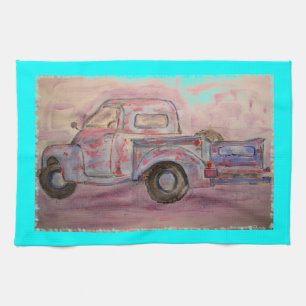 Antike blaue Patina Handtuch