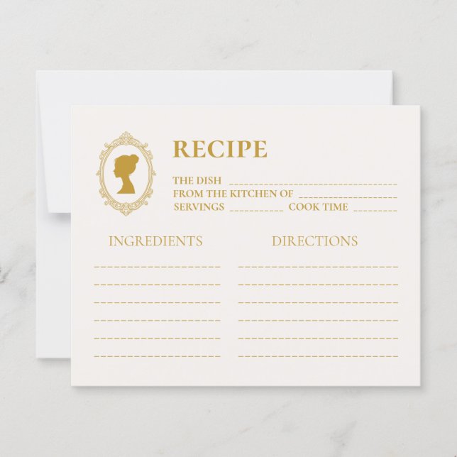 Antike Blaue Regency-Cameo-Brautparty-Rezepte (Vorderseite)