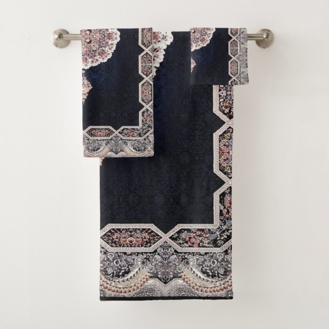 Antike Blaue Türkisch Persischer Teppich Rug Badhandtuch Set (Insitu)