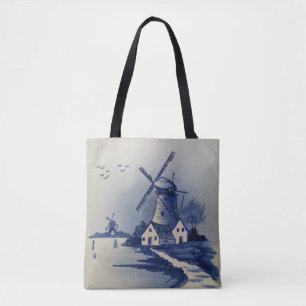 Antike Blaue Weiße Delft-Windmühle