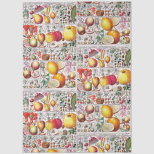 Antike blühende Früchte Botanisches Buchillustrati Seidenpapier