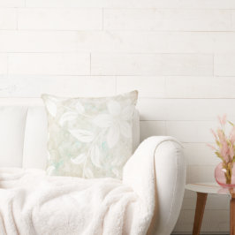 Antike Blume Cremeweiß Kissen