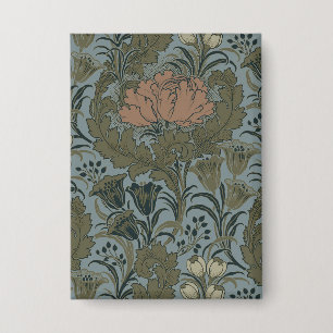 Antike Blume Morris Garden Blumengarten Button