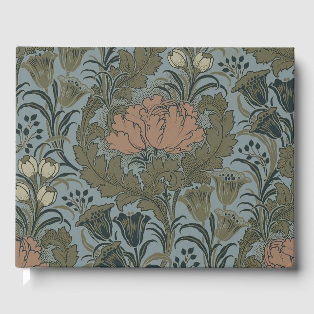 Antike Blume Morris Garden Blumengarten Gästebuch (Vorderseite)
