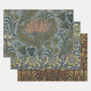 Antike Blume Morris Garden Blumengarten Geschenkpapier Set