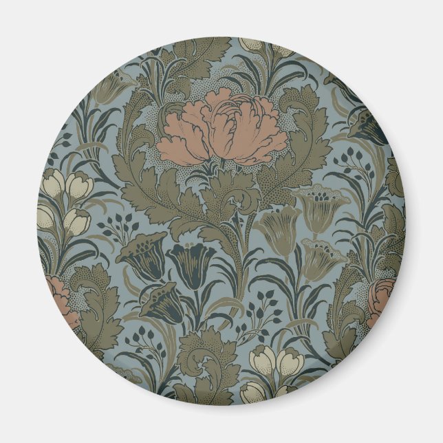 Antike Blume Morris Garden Blumengarten Magnet (Vorne)