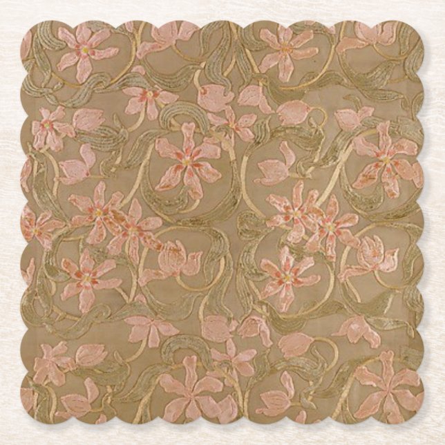 Antike Blume (Shape-Optionen) - Untersetzer (Vorderseite)