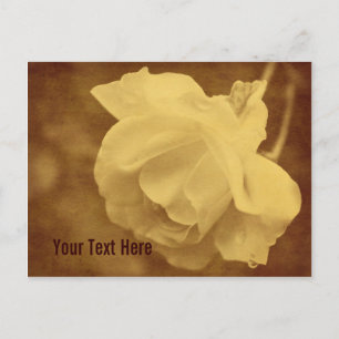 Antike Blume Vintager Rose Postkarte individuell a