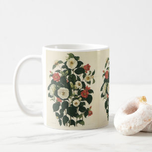 Antike Blumen, alte Gartenrosen Tasse
