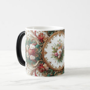 Antike Blumen bedruckte Farbwechselnde Kaffeetasse