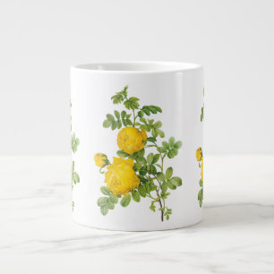 Antike Blumen Blumen, gelbe Rosen von Redoute Jumbo-Tasse