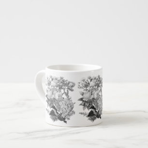 Antike Blumen Espresso Tasse
