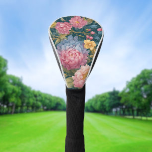 Antike Blumen Farbige Antiquitätenmalerei Golf Headcover