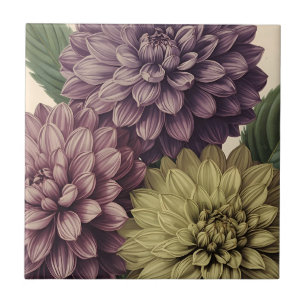 Antike Blumen Fliese