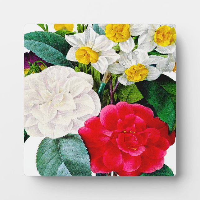 Antike Blumen Fotoplatte (Vorderseite)
