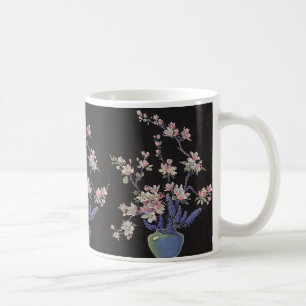 Antike Blumen, Kirschblüten in einer Vase Tasse
