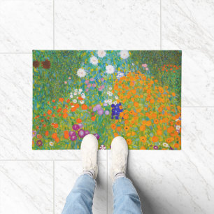 Antike Blumen-Kunst von Gustav Klimt im Stil eines Fußmatte
