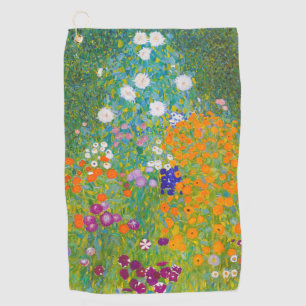 Antike Blumen-Kunst von Gustav Klimt im Stil eines Golfhandtuch