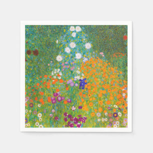 Antike Blumen-Kunst von Gustav Klimt im Stil eines Serviette