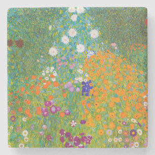 Antike Blumen-Kunst von Gustav Klimt im Stil eines Steinuntersetzer