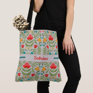 Antike Blumen-Monogramm-Tasche