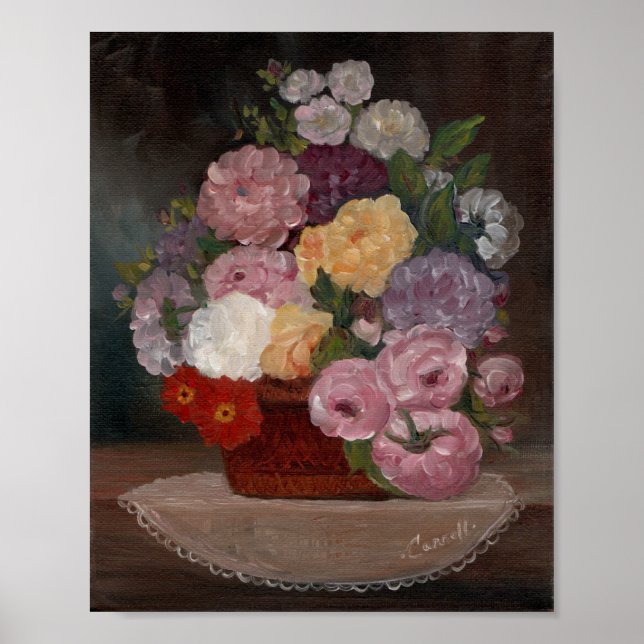 Antike Blumen Poster (Vorne)