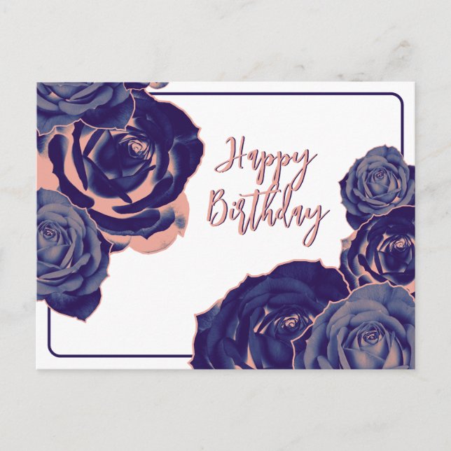 Antike Blumen Postkarte (Vorderseite)