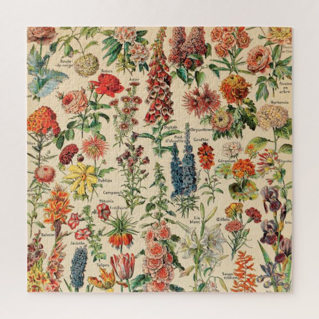 Antike Blumen Puzzle (Vertikal)
