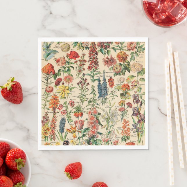 Antike Blumen Serviette (Beispiel)