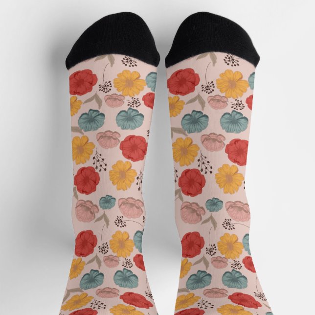 Antike Blumen Socken (Oben)