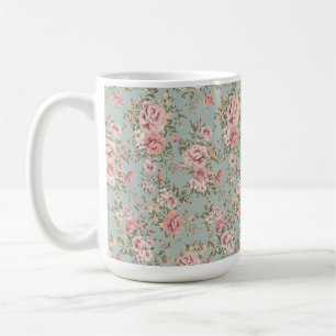 Antike Blumen Tapete  Kaffeetasse