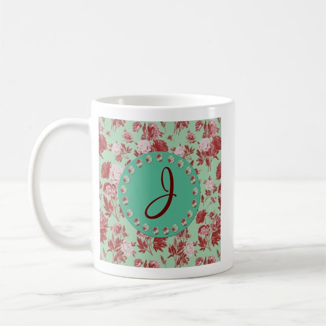 Antike Blumen Tasse (Links)