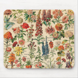 Antike Blumen von Adolphe Millot Mousepad