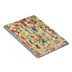 Antike Blumen von Adolphe Millot Notizblock