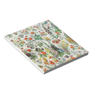 Antike Blumen von Adolphe Millot Notizblock