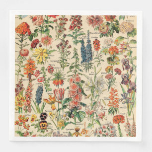 Antike Blumen von Adolphe Millot Serviette