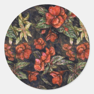 Antike Blumen von Alexandra Cook aka Linandara Runder Aufkleber