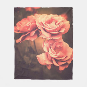 Antike Blumenalt, blume, rose, antik, bac Fleecedecke