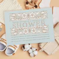 Antike Blumendekoration Blue Baby Dusche