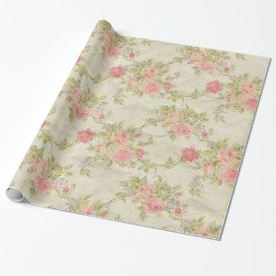 Antike Blumenmuster Geschenkpapier