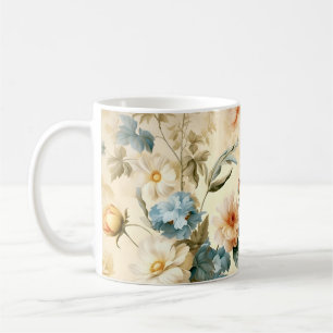 Antike Blumenmuster Kaffeetasse