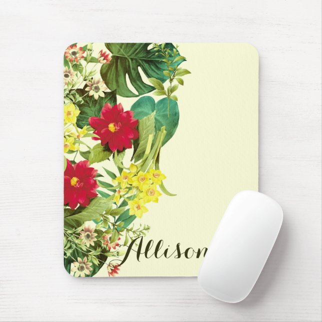 Antike Blumenmuster Mousepad (Mit Mouse)
