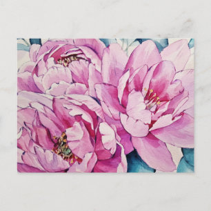 Antike Blumenmuster Postkarte