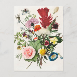 Antike Blumenmuster Postkarte
