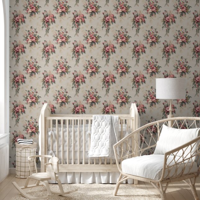 Antike Blumenmuster Tapete (Kinder)